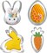 Easter Cookie Cutters, 4pcs Holiday Themed Cutter Carrot Egg Bunny Rabbite Cookie Cutter, Stainless Steel Biscuit Cutters